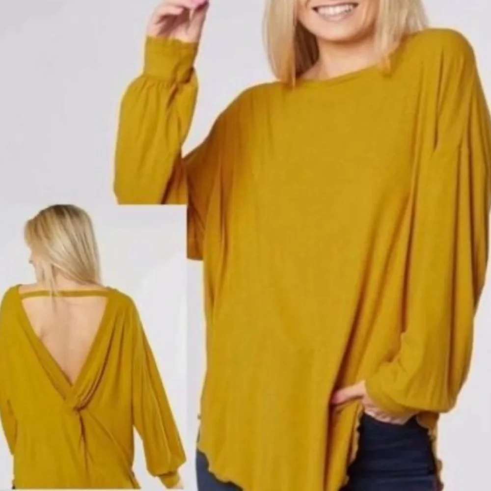 💚Free People Shimmy Shake Gold Top Womens Size M